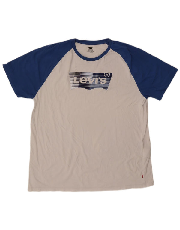 Ανδρικό γραφικό T-Shirt Levi's Top 2XL White Colourblock
