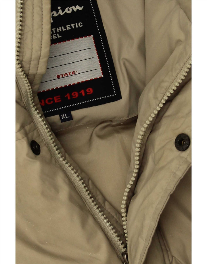 Champion Ανδρικό μπουφάν με κουκούλα UK 42 XL Beige Polyamide
