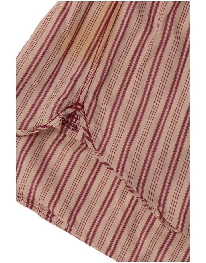 Ανδρικό κοντομάνικο πουκάμισο Diesel Βαμβακερό μεσαίο κόκκινο ριγέ