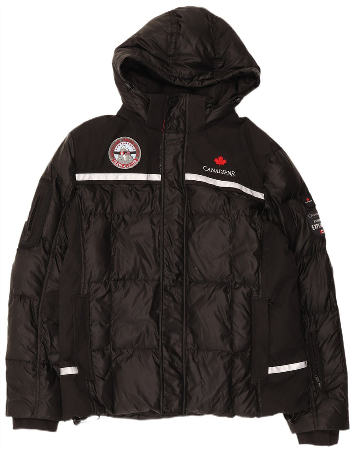 CANADIENS Ανδρικό μπουφάν με κουκούλα IT 56 3XL μαύρο πολυεστέρα