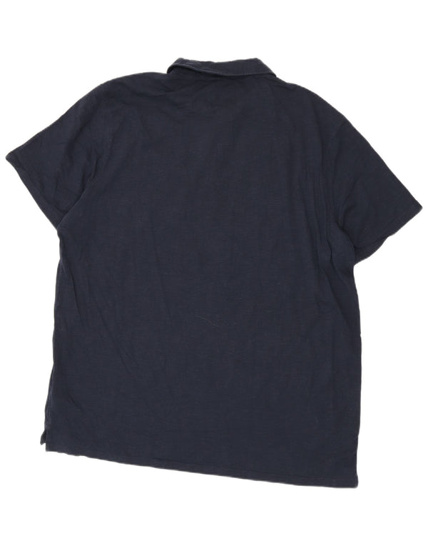 Ανδρικό πουκάμισο πόλο Mountain Warehouse 2XL Navy Blue Flecked Cotton