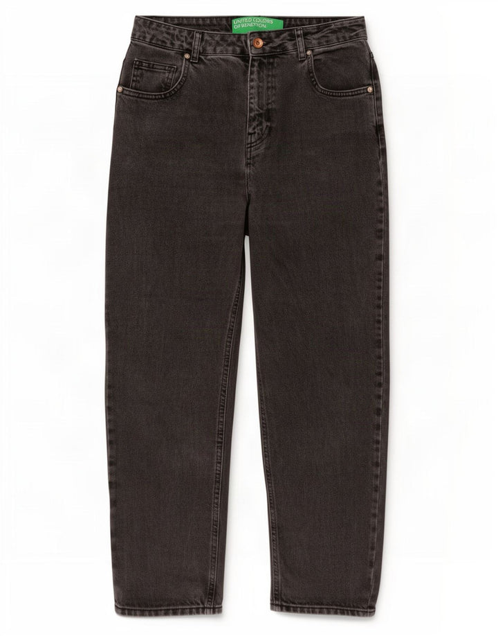 Γυναικείο τζιν κωνικό Benetton W30 L27 Γκρι βαμβακερό