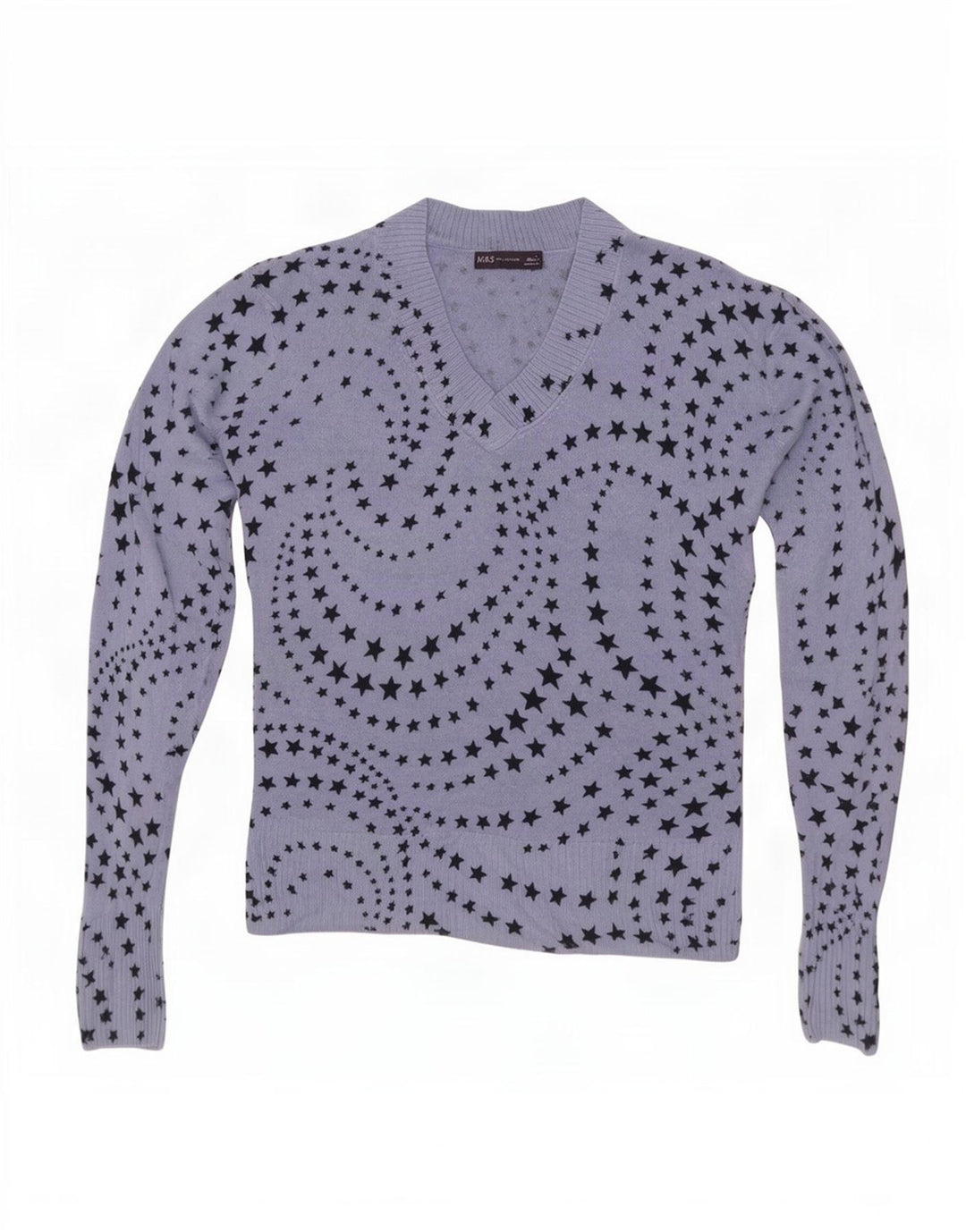 Marks & Spencer Γυναικείο πουλόβερ με λαιμόκοψη UK 12 Medium Blue