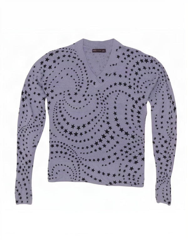 Marks & Spencer Γυναικείο πουλόβερ με λαιμόκοψη UK 12 Medium Blue