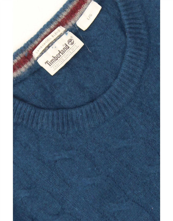 Ανδρικό πουλόβερ Timberland Crew Neck Jumper Large Blue Lambswool