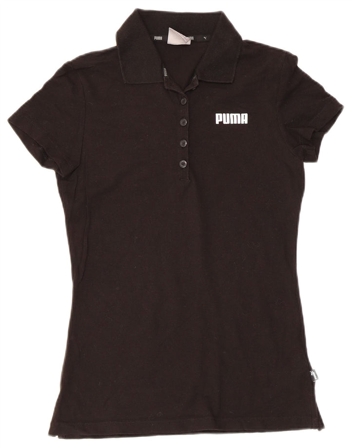 Puma Γυναικείο Πόλο Μπλουζάκι UK 8 Μικρό μαύρο βαμβακερό