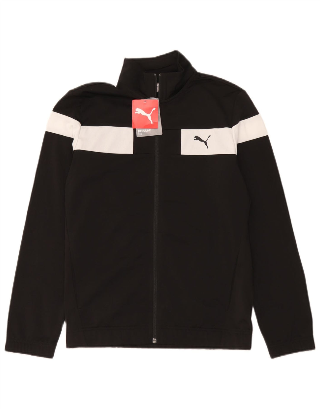Puma Boys αθλητική φόρμα Top Jacket 13-14 Years Black Colourblock Polyester