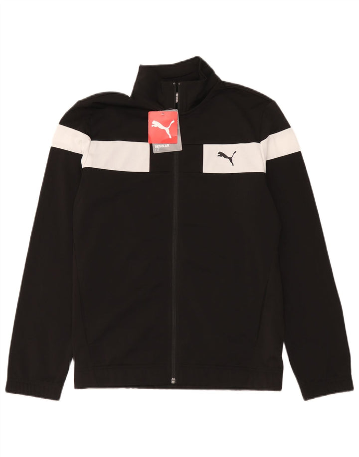 Puma Boys αθλητική φόρμα Top Jacket 13-14 Years Black Colourblock Polyester