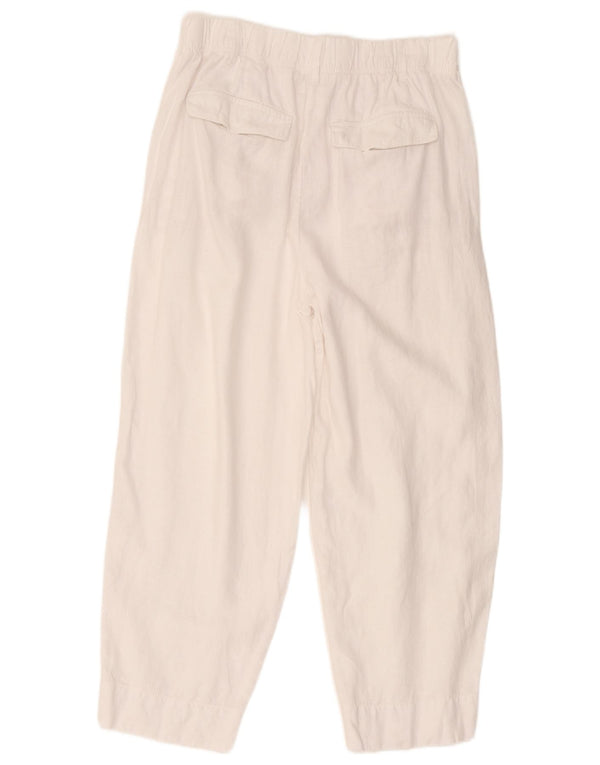 Marks & Spencer Γυναικείο Cropped Παντελόνι UK 14 Large W32 L25 White