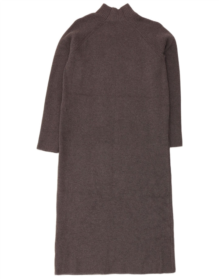 Zara Γυναικείο Jumper Φόρεμα UK 10 Small Grey