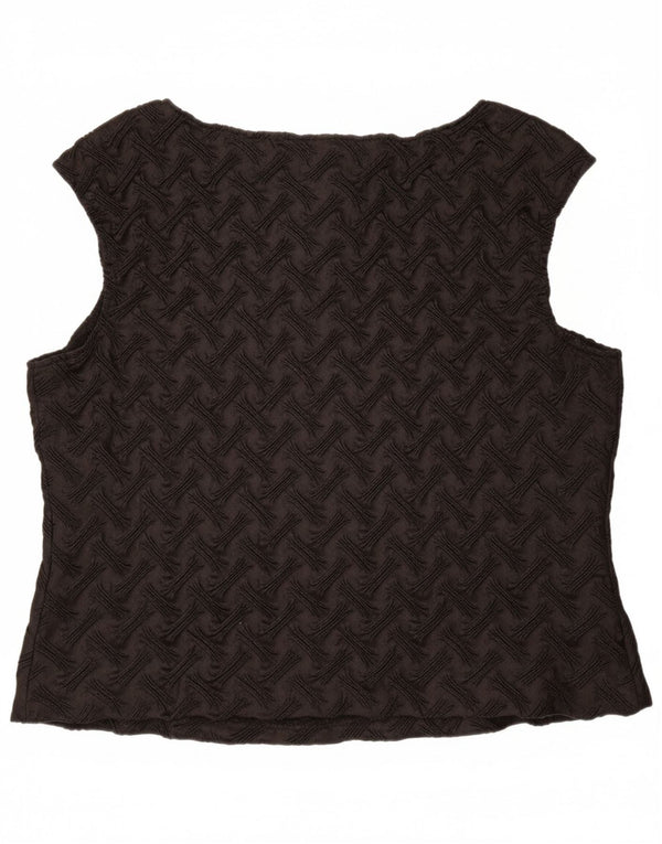 JOSEPH RIBKOFF Γυναικεία αμάνικη μπλούζα τοπ UK 18 XL Μαύρο Πολυεστέρας