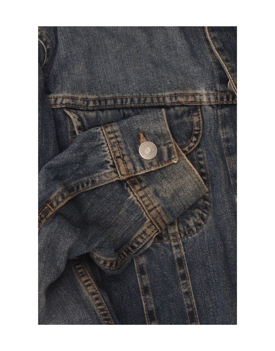 Γυναικείο τζιν μπουφάν SISLEY UK 10 Small Blue Cotton