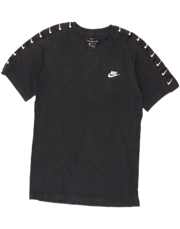 Ανδρικό γραφικό μπλουζάκι Nike, μικρό μαύρο βαμβακερό