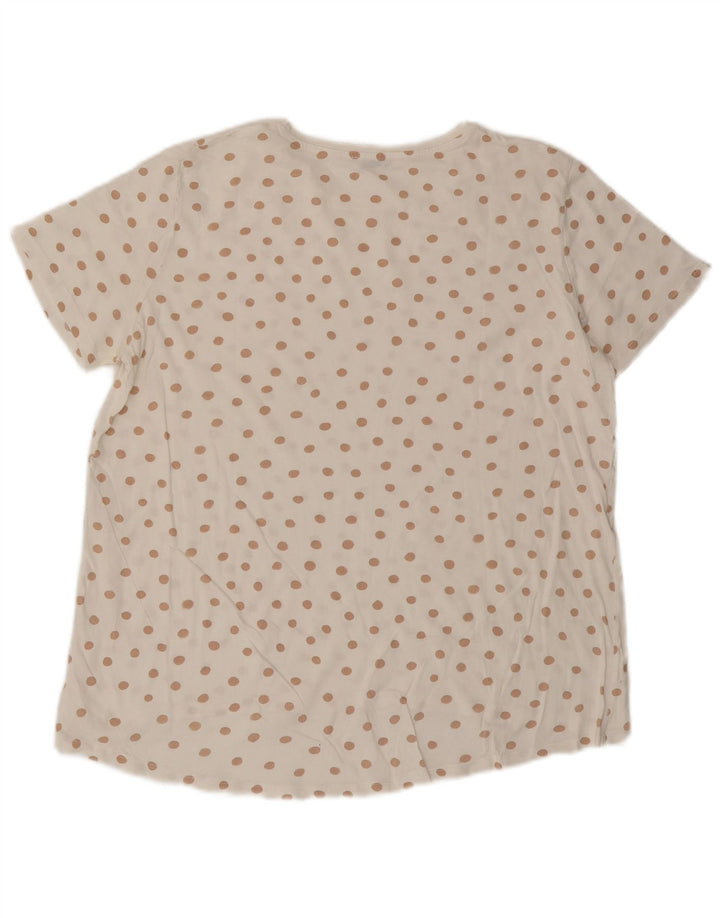 Γυναικείο T-Shirt ZARA Top UK 16 Large White Pot