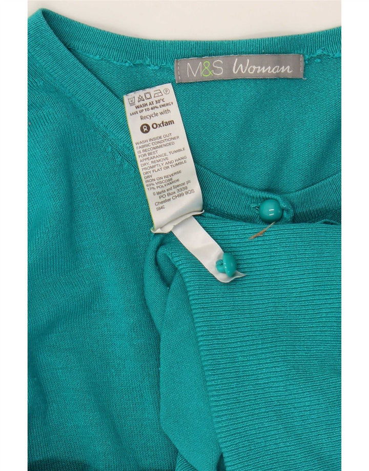 Marks & Spencer Γυναικεία ζακέτα πουλόβερ UK 10 Small Blue Viscose