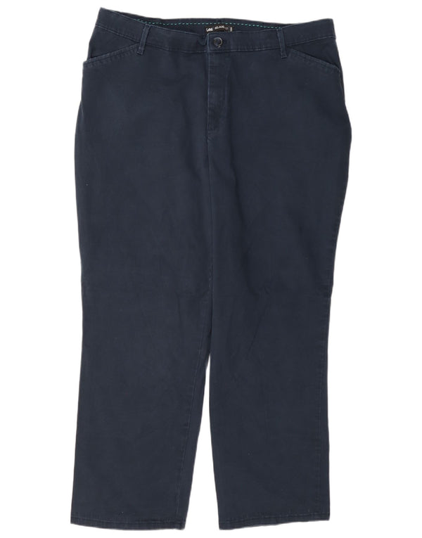 Lee Γυναικείο Casual Παντελόνι US 18 2XL W38 L28 Navy Blue Cotton