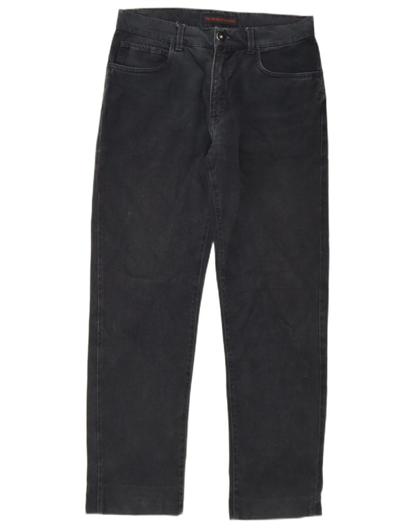 Ανδρικό τζιν Trussardi Straight IT 48 Medium W34 L30 Μαύρο βαμβακερό