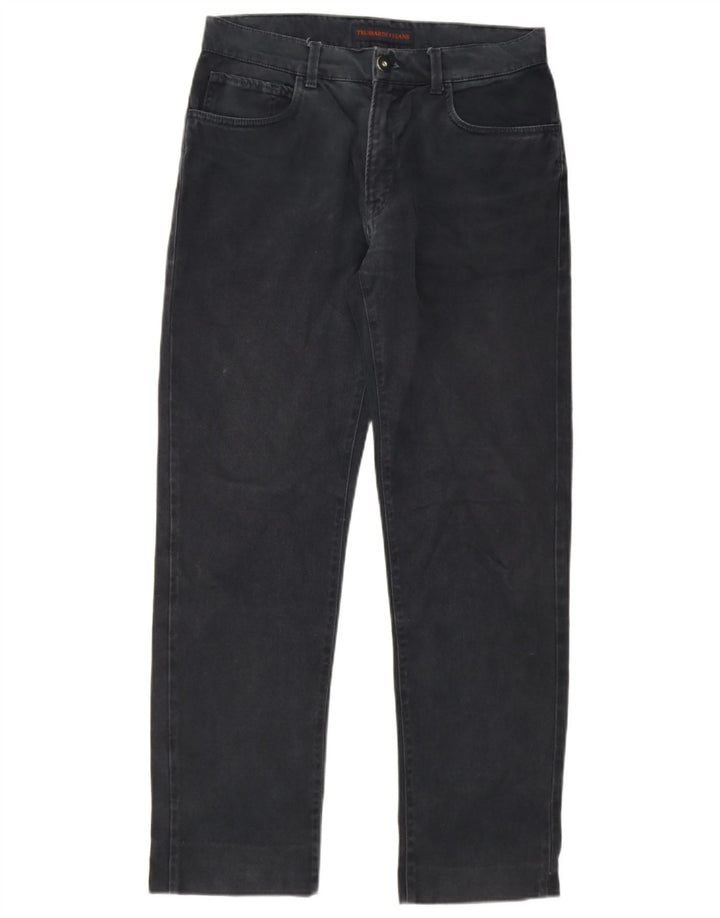 Ανδρικό τζιν Trussardi Straight IT 48 Medium W34 L30 Μαύρο βαμβακερό