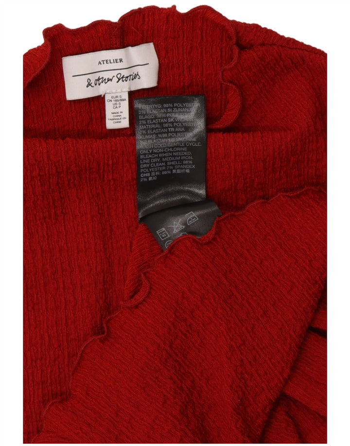 & ΑΛΛΕΣ ΙΣΤΟΡΙΕΣ Γυναικείο τοπ 3/4 μανίκια UK 10 Small Red Polyester