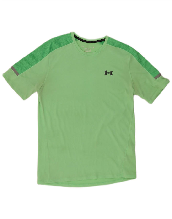 Ανδρικό γραφικό μπλουζάκι UNDER ARMOR Top Μικρό πράσινο πολύχρωμο πολυεστέρα