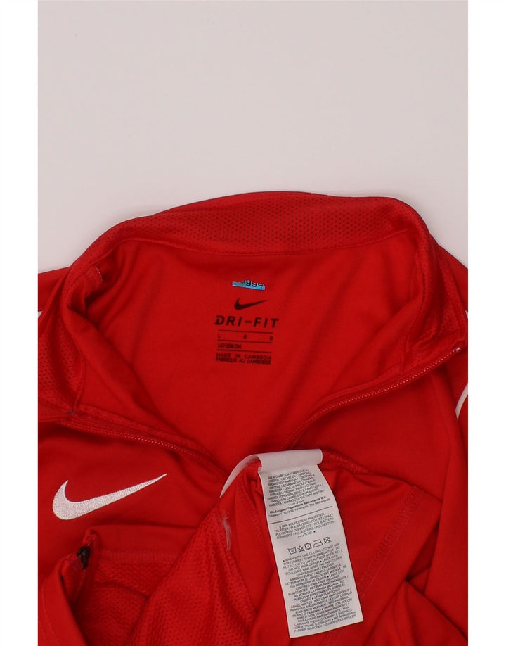 Μπουφάν NIKE Boys Dri Fit αθλητική φόρμα 12-13 ετών Μεγάλο κόκκινο πολυεστέρα