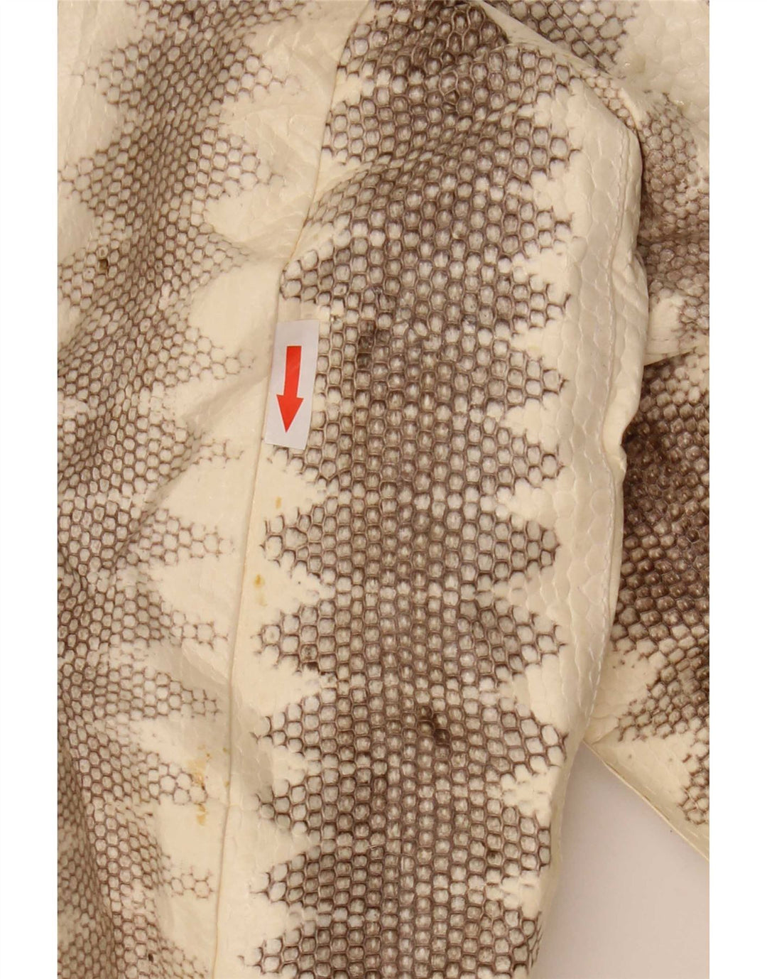 Lee Sands Ανδρικό Δερμάτινο Μπουφάν UK 40 Large Beige Animal Print