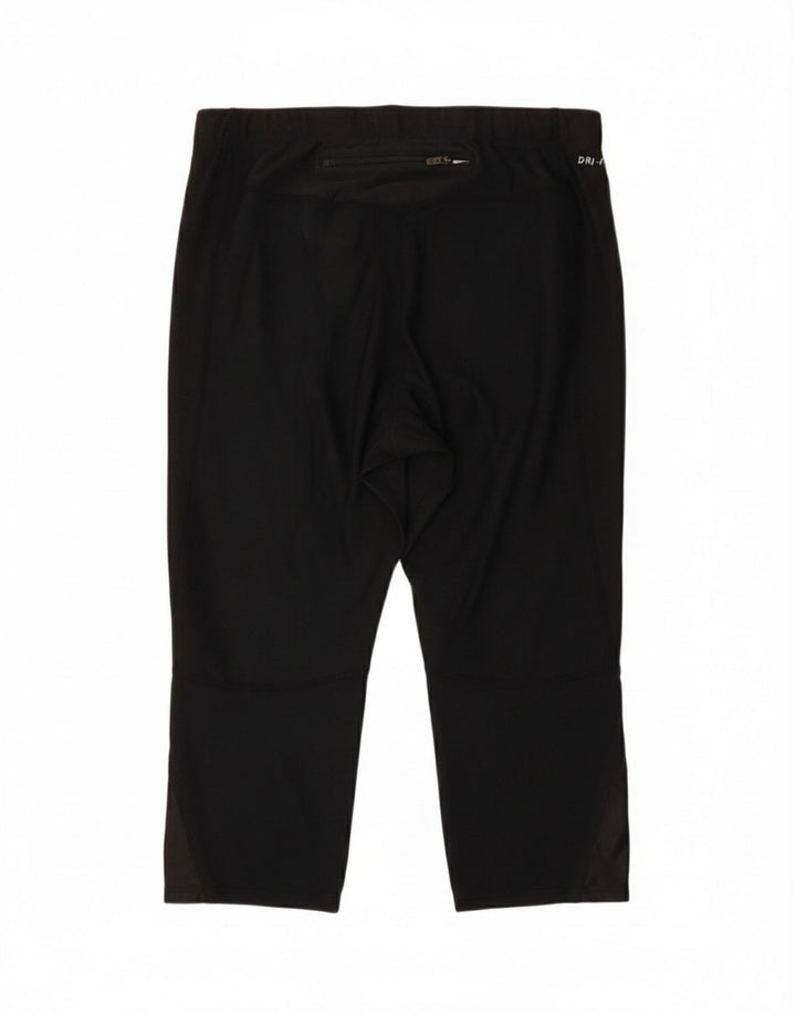 NIKE Womens Dri Fit Bermuda Sport Shorts UK 12 Medium  Black