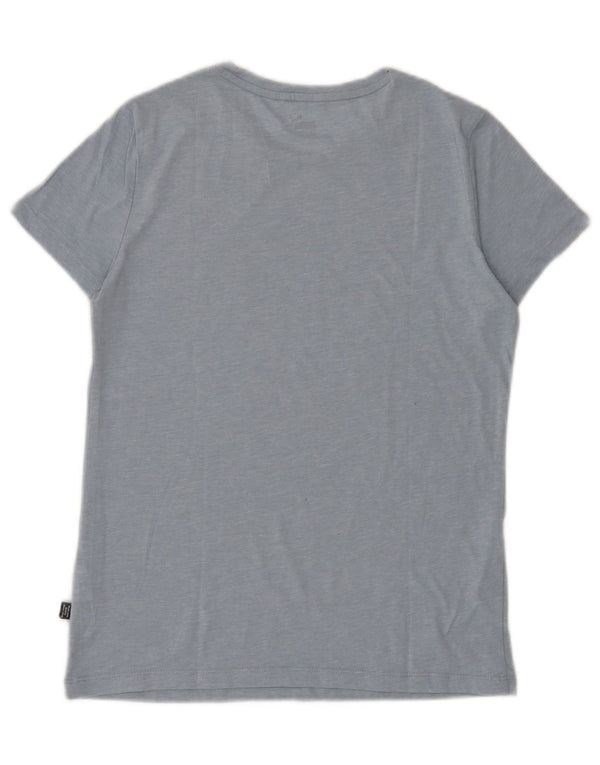 Γυναικείο γραφικό μπλουζάκι Puma τοπ UK 10 Small Blue Flecked Polyester