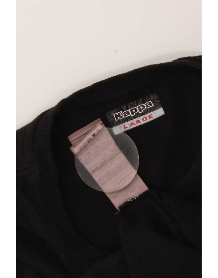 Kappa Γυναικεία Φούτερ Jumper UK 16 Large Μαύρο Βαμβακερό