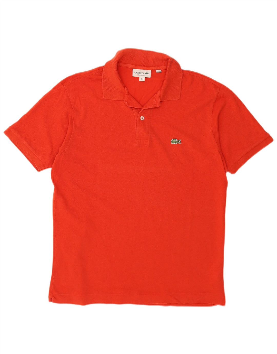 LACOSTE Ανδρικό πουκάμισο πόλο Classic Fit Μέγεθος 4 Μεσαίο Βαμβακερό Πορτοκαλί