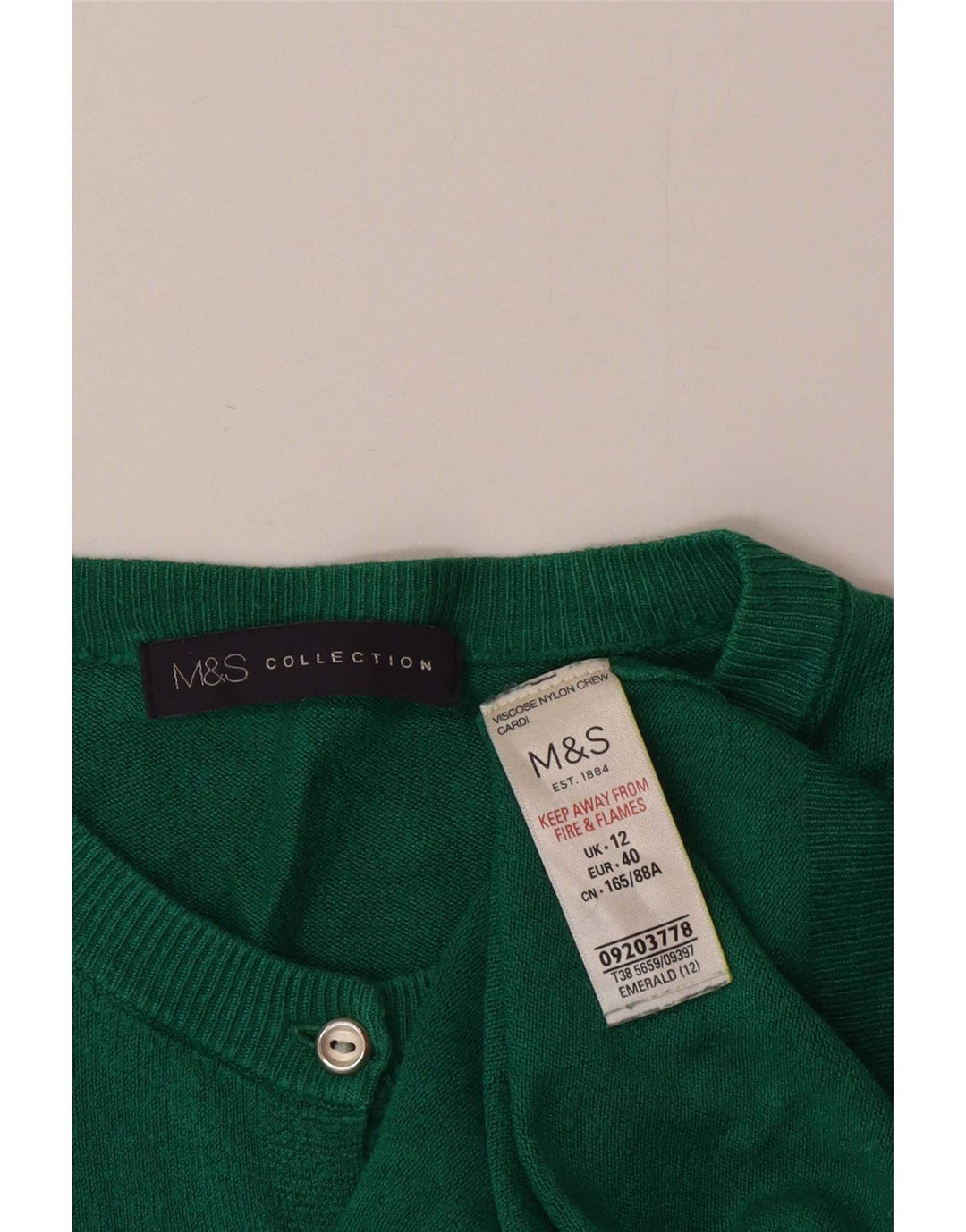 Marks & Spencer Γυναικεία Ζακέτα Πουλόβερ UK 12 Μεσαίο Πράσινο Βισκόζη