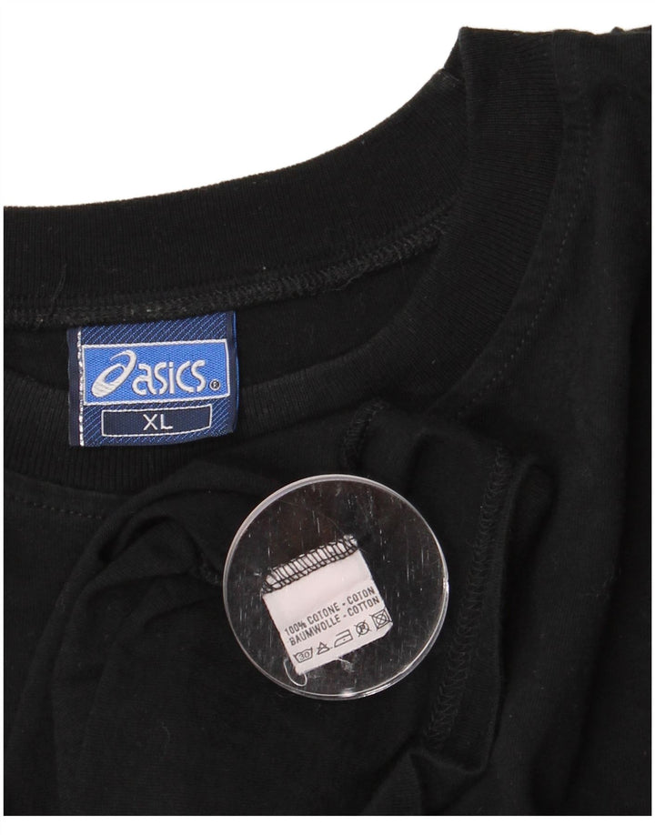 Ανδρικό γραφικό T-Shirt ASICS Top XL Μαύρο βαμβακερό