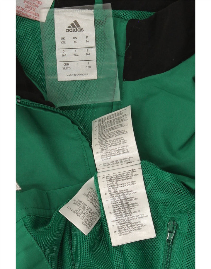 Adidas Boys αθλητική φόρμα Adidas Top Jacket 13-14 Years XL Green Colourblock Polyester