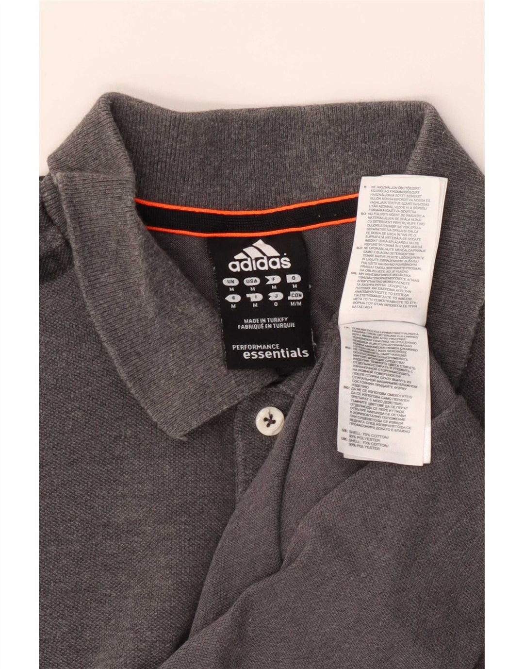 Ανδρικό πουκάμισο Adidas Climalite Polo, μεσαίο γκρι βαμβακερό
