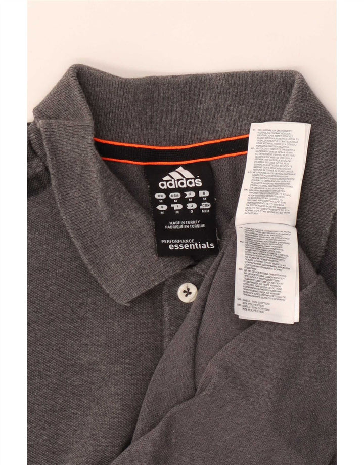 Ανδρικό πουκάμισο Adidas Climalite Polo, μεσαίο γκρι βαμβακερό