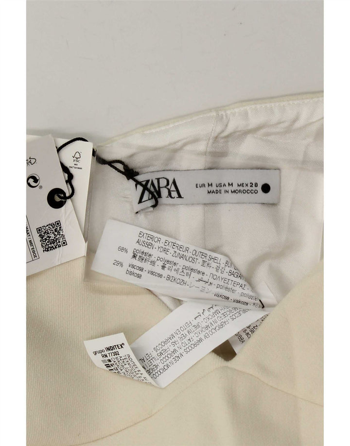 Zara Γυναικείο Κορσέ Στράπλες Τοπ UK 12 Medium Off White Πολυεστέρας
