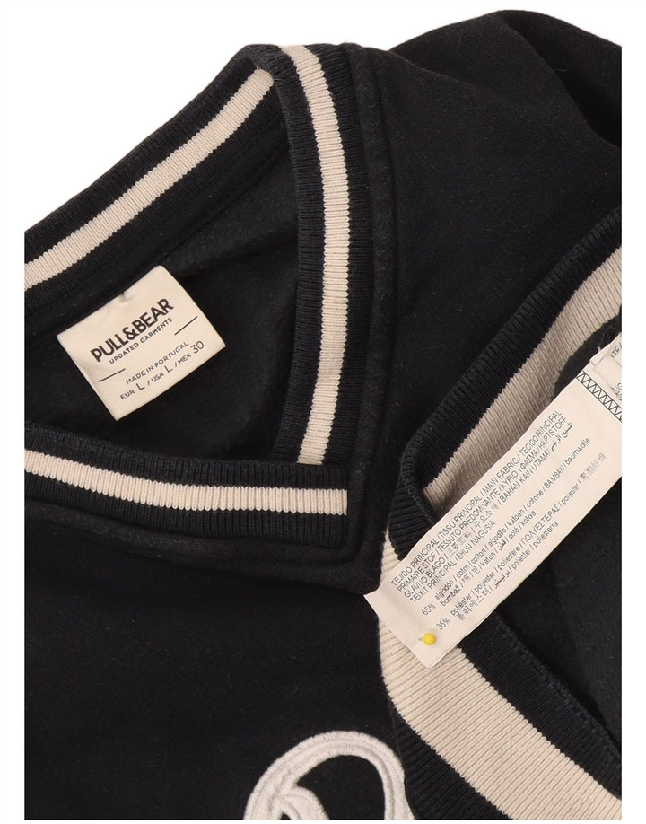 Pull & Bear Ανδρικό φούτερ Pasadena Jumper Large Navy Blue Colourblock