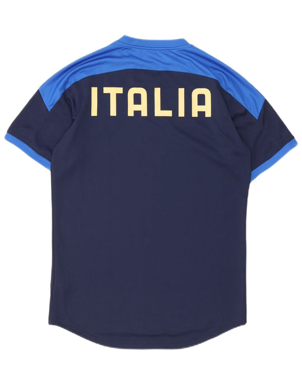 Γραφικό μπλουζάκι Puma Mens Italia Top Medium Navy Blue Colorblock Sports