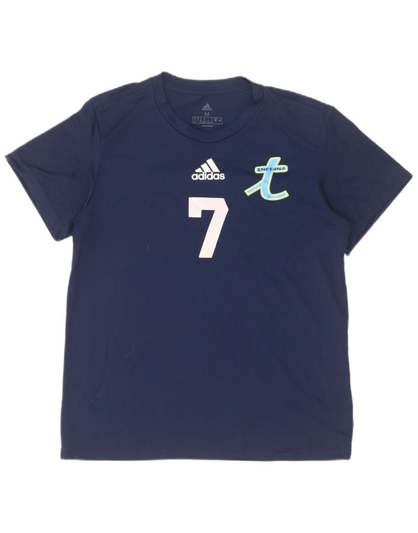Γυναικείο γραφικό μπλουζάκι Adidas Indiana Top UK 12/14 Medium Navy Blue