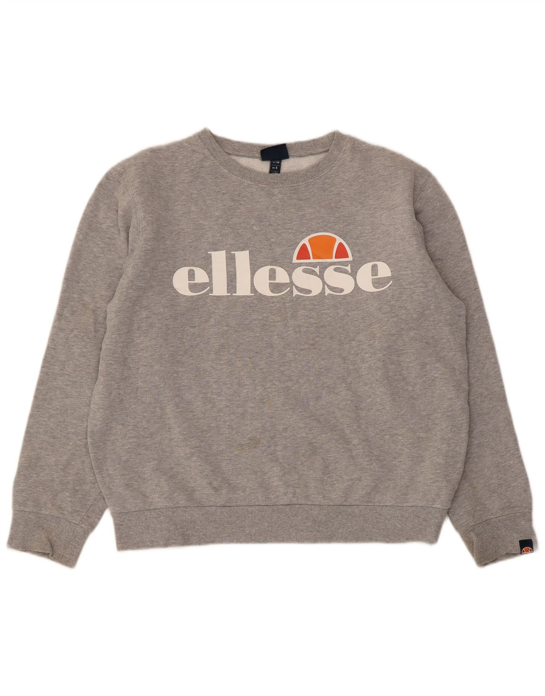 Ellesse Γυναικεία γραφικά υπερμεγέθη φούτερ Jumper UK 10 Small Grey Flecked