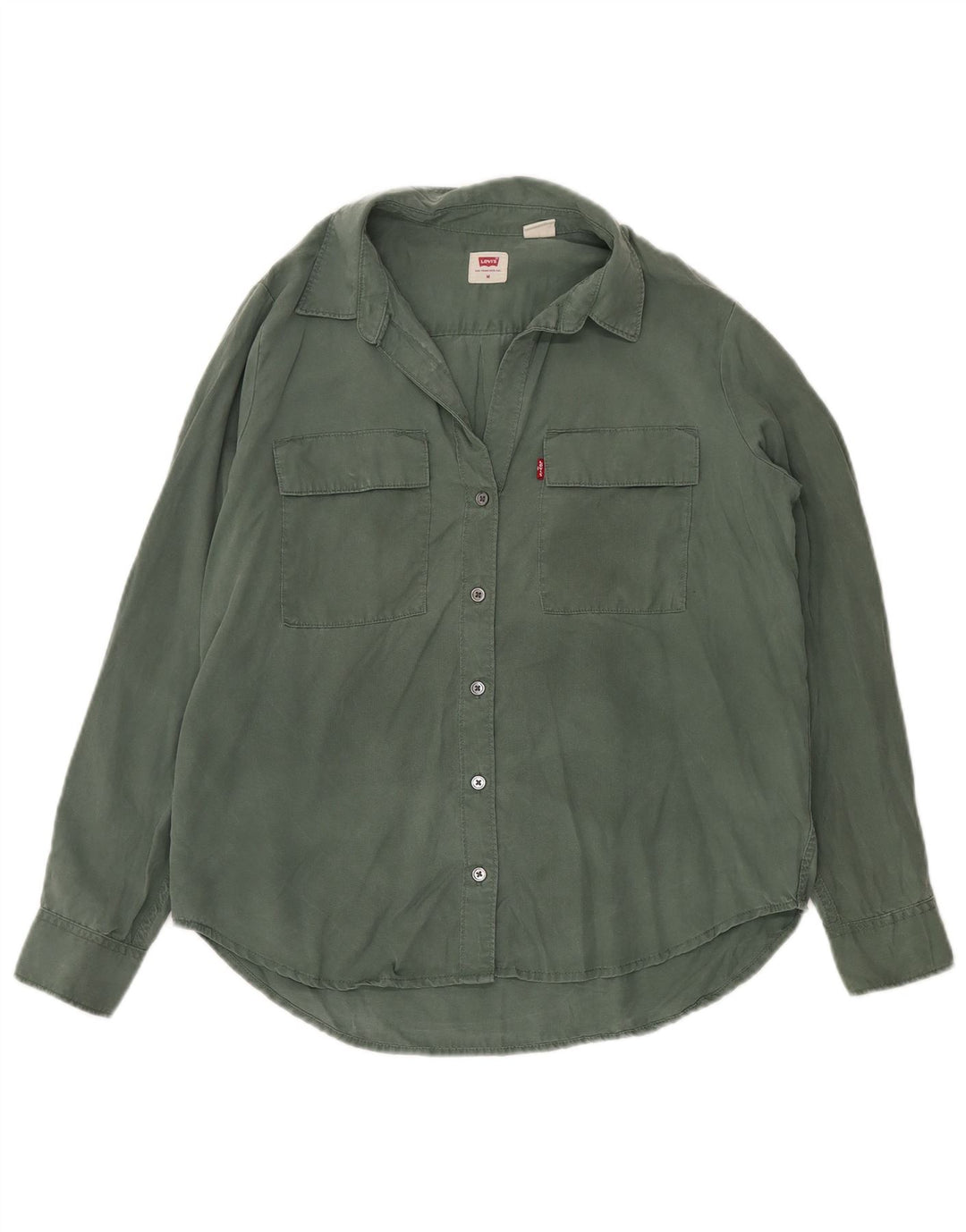Γυναικείο πουκάμισο LEVI'S UK 14 Medium Green Lyocell