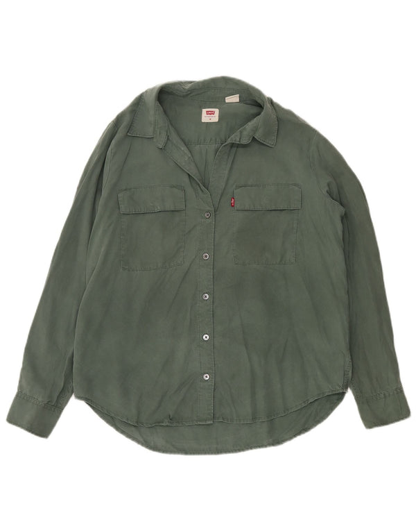 Γυναικείο πουκάμισο LEVI'S UK 14 Medium Green Lyocell