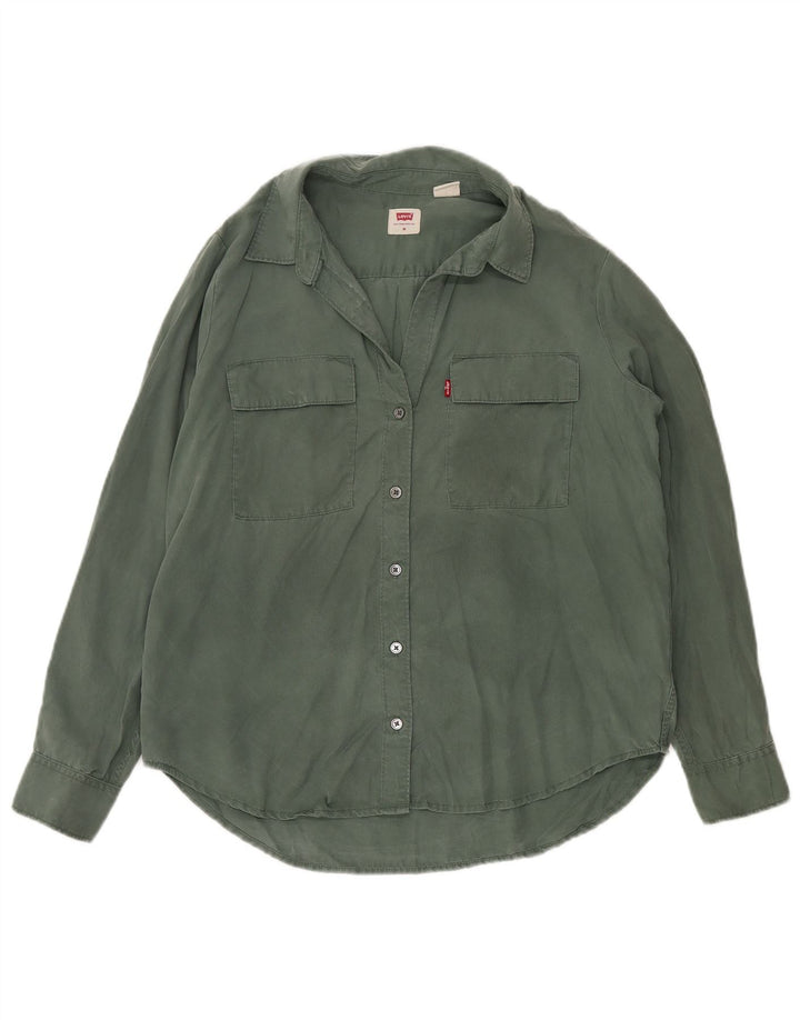 Γυναικείο πουκάμισο LEVI'S UK 14 Medium Green Lyocell