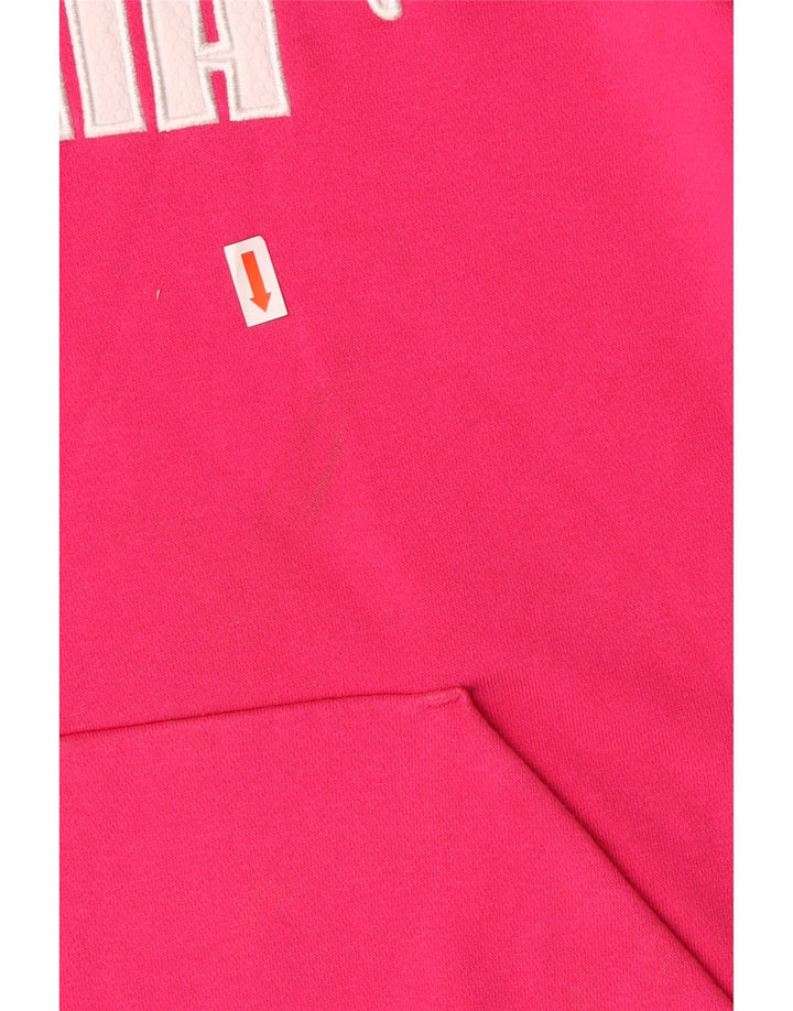 Γυναικεία κουκούλα με κουκούλα με γραφικά PUMA UK 10 Small ροζ βαμβακερό