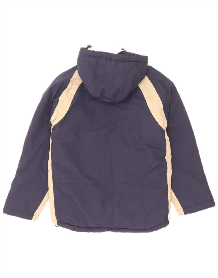 Fila Boys Hooded Jacket 7-8 Years Small Navy Blue Colourblock