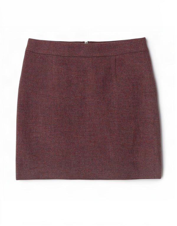 Joules Γυναικεία Μίνι Φούστα UK 12 Medium W30 Μωβ με μαλλί