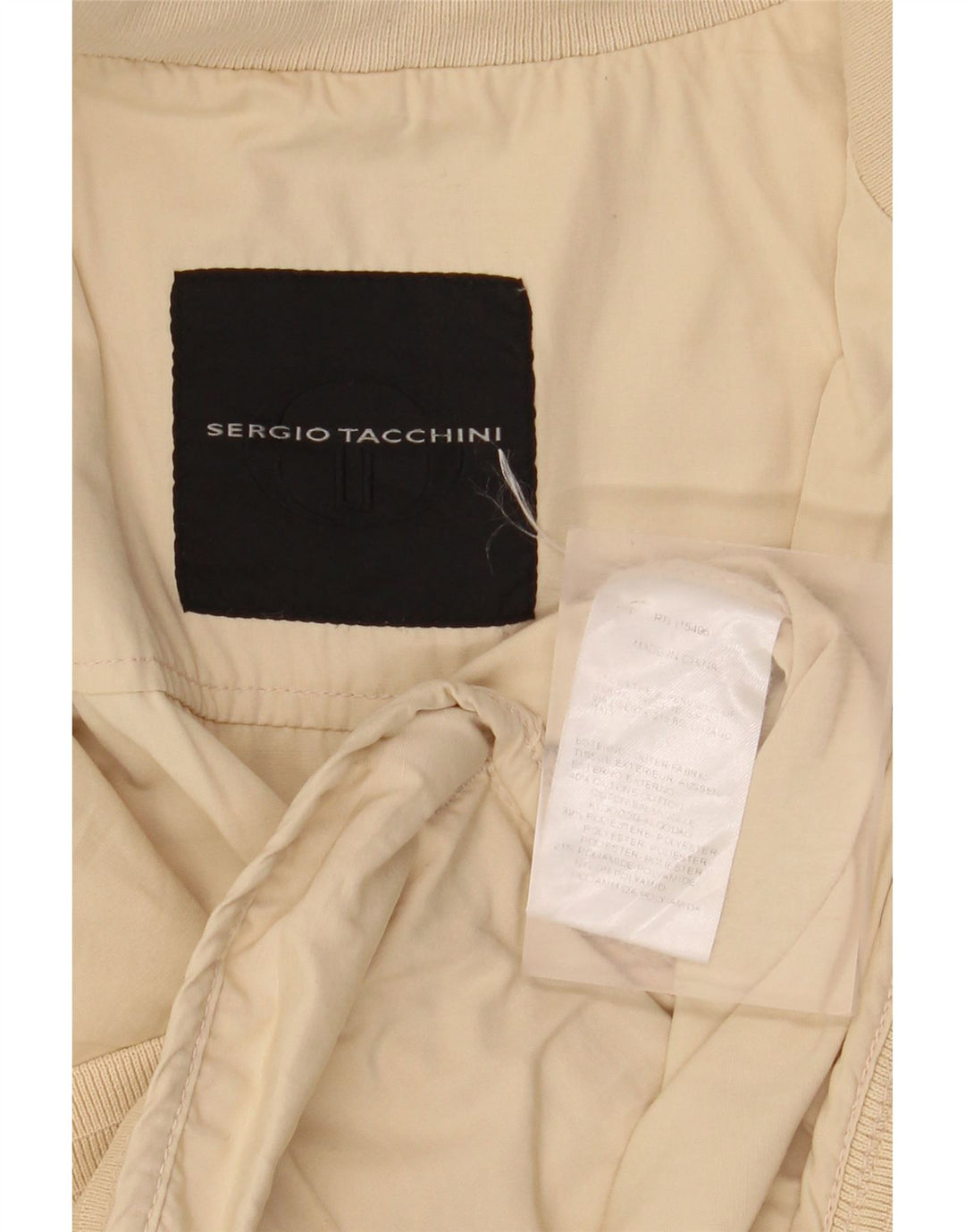 Sergio Tacchini Ανδρικό Bomber Jacket UK 40 Large Beige Cotton