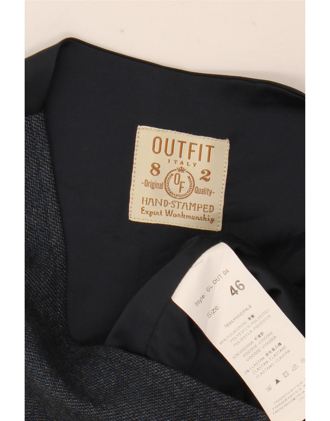 Vintage Ανδρικό Γιλέκο IT 46 Small Navy Blue Check Polyester