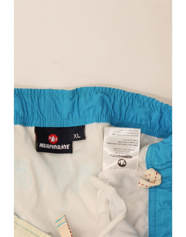 Ανδρικά γραφικά σορτς κολύμβησης Murphy & Nye XL White Polyamide