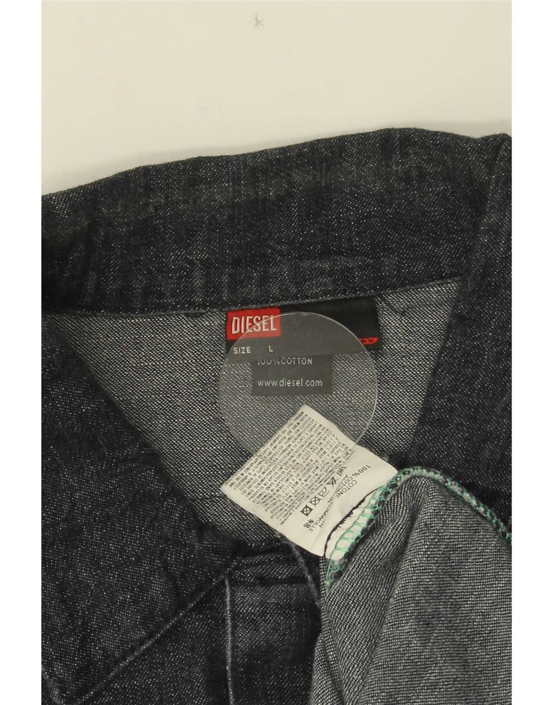 Diesel Ανδρικό Τζιν Μπουφάν UK 40 Large Navy Blue Cotton